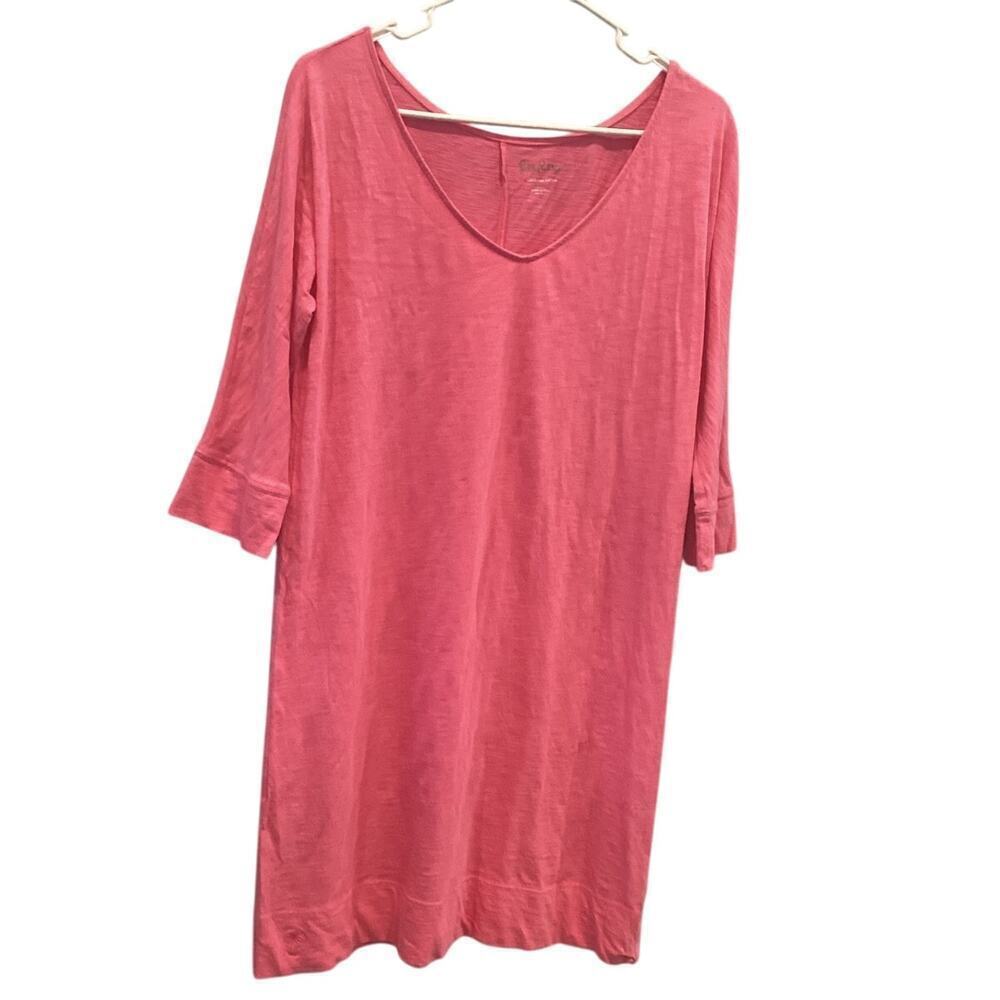 Lilly Pulitzer Womens Shirt Dress S Small Pink Pima Cotton Preppy Beachy Resort